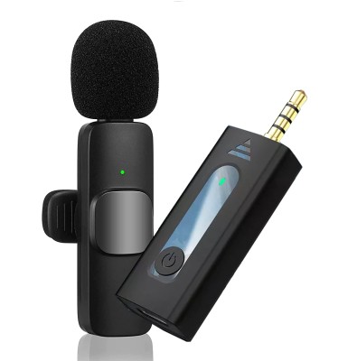 K-35 Wireless Collar Microphone for Vlogging Interview Live Streaming YouTube Compatible with BT Speakers, DSLR Camera